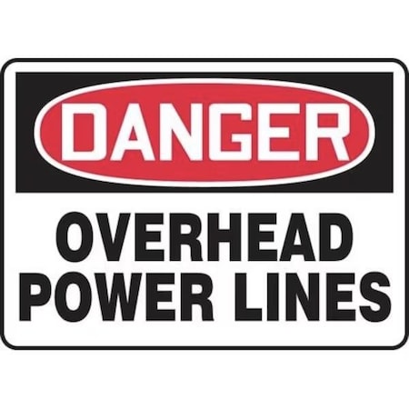 Accuform OSHA DANGER SAFETY SIGN OVERHEAD MELC147VP MELC147VP